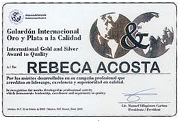 Galardón oro y plata